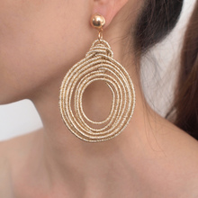 MANILAI Bohemian Alloy Spiral Statement Earrings Women Vintage Multilayer Round Metal Dangle Earrings Fashion Jewelry 2024 - buy cheap