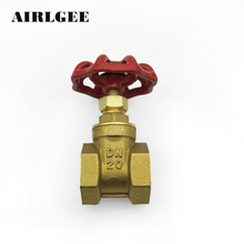 3/4 inch 25mm Diameter DN20 Brass Water Gate Valve Switch with Red Steel Handwheel 2024 - buy cheap