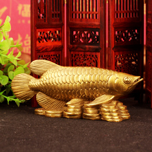 Copper fish ornaments auspicious wealth arowana Zhaocai Cai Wang cause May there be surpluses every year. 2024 - buy cheap