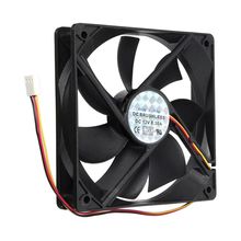 Ventilador de CPU de 3 pines, 120x120x25mm, radiador, ordenador, PC, 12V, negro 2024 - compra barato