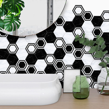 10pcs/set Tile Decal Hexagon Floor Stickers Bathroom Wall Stickers Waterproof Anti-Slip Art Bedroom Home Decor 20x23cm 2024 - buy cheap
