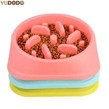 3 Colors Anti Choke Small Pet Dog Bowls Healthy Slow Eating Puppy Cat Food Container Prevent Obesity Jungle Dogs Feeder 2024 - buy cheap