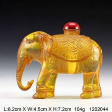 Exquisite Chinese Vintage Handwork Elephant Statue Snuff Bottle 2024 - buy cheap