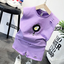 Conjuntos de roupas casuais infantis, camiseta e shorts de algodão estampada para crianças de 2 a 7 anos 2024 - compre barato