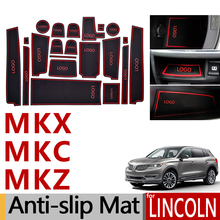 Anti-Slip Rubber Gate Slot Cup Mat for Lincoln MKX 2016-2019 MKC 2014-2019 MKZ 2017-2019 Accessories Stickers 2016 2017 2018 2024 - buy cheap
