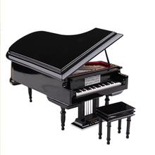 Modelo de Piano negro tecla blanco Mini Piano accesorios de decoración teclado instrumento pantalla regalos musicales de Navidad 2024 - compra barato