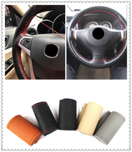 New car interior hand sewing steering wheel cover protection for Kia Forte Ceed Stonic Stinger Rio Picanto Niro 2024 - buy cheap