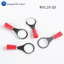 RV1.25-10 Красный 22-16 AWG 0,5-1,5 мм2 Изолированный Кольцевой клеммный соединитель кабельный соединитель 2024 - купить недорого