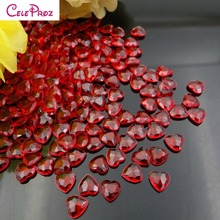 100Pcs Acrylic Heart Confetti Wedding Love Crystal Table Scatter DIY Party Decor Valentine Engagement Favors Festival Supplies 2024 - buy cheap