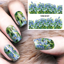 Water Decals Nail Sticker Flower  for Nails Art design Decorations Pegatinas Slider Adhesive Tips Manicure Wraps Foil Tools 2024 - buy cheap