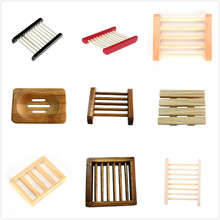 Bandeja jabonera de bambú Natural de madera, estante de almacenamiento, contenedor para plato de ducha y baño, 9 estilos a elegir 2024 - compra barato
