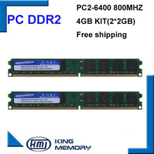 KEMBONA DDR2 800Mhz 4GB 800D2N6/2G (Kit of 2,2X 2GB for Dual Channel) PC2-6400 Brand New DIMM Memory Ram For Desktop Computer 2024 - buy cheap