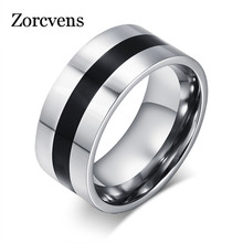 Мужское кольцо на палец ZORCVENS, вечерние кольца из нержавеющей стали с эмалью, обручальное кольцо из нержавеющей стали, дизайнерские ювелирные изделия 2024 - купить недорого