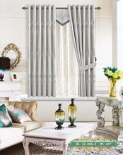 ¡Solo Tela! Cortina plateada de tela para el hogar, cortina gris ancha con diseño de flor de 210 CM para el dormitorio, sala de estar y Hotel, material al por mayor 2024 - compra barato