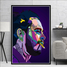 Póster e impresiones de Post Malone Hip Hop, música de rapero cantante estrella, pintura de arte abstracto, imágenes de pared para decoración del hogar para sala de estar 2024 - compra barato