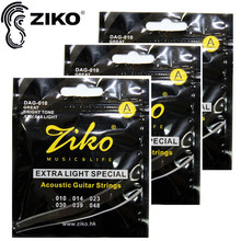 Ziko 010-048 cordas da guitarra acústica DAG-010 peças de instrumentos musicais acessórios da guitarra 3 conjuntos 2024 - compre barato
