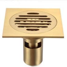 European bronze deep water deodorant floor drain shower square grille shape bathroom products 2024 - buy cheap