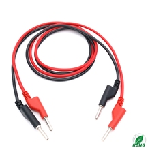 1Pair Double End 4mm Male Banana Plug Soft Silicone Test Cable Connector Multimeter Test Lead Red + Blcak# 2024 - buy cheap