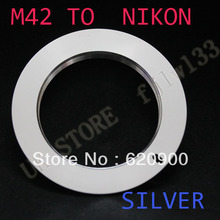 Серебристая линза M42 M 42 для Nikon AI Adapter D80 D90 D200 D300 D700 D3X D3000 D5000 D70 N, 100% гарантия 2024 - купить недорого