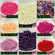 600 pcs/lot 4mm artificial pearl acrylic round beads 22 colors for option craft diy bracelet headwear and phone chain 2024 - buy cheap