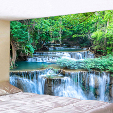 Grande tapeçaria de parede bela floresta natural impresso parede pendurado 2024 - compre barato