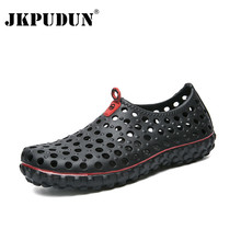 JKPUDUN-sandalias de verano transpirables para hombre, chanclas casuales planas sin cordones, Zapatos de agua, 2018 2024 - compra barato