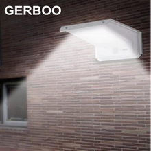 GERBOO 20 LED Luz para Jardim Outdoor Caminho Parede Solar Holofotes Sensor de Movimento PIR + Sensor de Som + Sensor de Luz 2 pçs/lote 2024 - compre barato