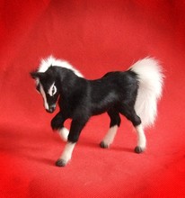 cute small black simulation horse toy lifelike horse doll gift about 11x4x10cm 2024 - buy cheap