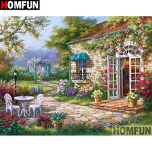 HOMFUN taladro cuadrado/redondo completo 5D DIY pintura de diamante "paisaje" bordado punto de cruz 5D decoración del hogar A00320 2024 - compra barato