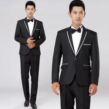 Khaki white black grey wedding dress 2020 new arrival men slim fit suits for men latest coat pant designs suit + pant + tie 2024 - buy cheap