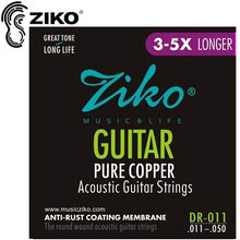 ZIKO 011-050 DR-011 Acoustic Guitar Strings Pure Copper ANTI-RUST Strings Musical Instruments Accessories 2024 - buy cheap