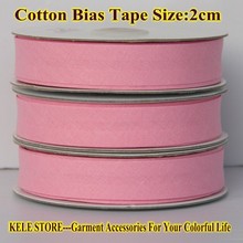 Free shipping 100% Cotton Bias tape, bias binding tape size: 20mm, width:3/4",2cm, 25yds/lot col Pink, fold tape sewing edge 2024 - buy cheap