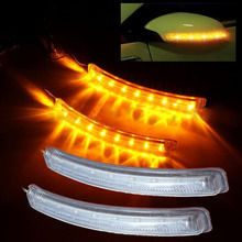 Tira de luces LED para espejo retrovisor de coche, luz para parachoques, Universal, 2 uds./juego 2024 - compra barato