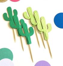 Cactus mexican fiesta birthday wedding cupcake toppers baby shower party cake decoration doughnut food toothpicks 2024 - buy cheap