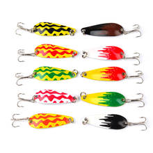 60mm/5.9G Colorful Metal Spoon Bait Fishing Lure Hard Bait Spinnerbaits Pesca Tackle Wobblers Isca Artificial Bionic Wire Bait 2024 - buy cheap