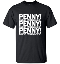Venda quente a grande bang teoria penny knock camisas dos homens t 100% algodão de alta qualidade hipster topos t 8 cores camisas hombre 2024 - compre barato