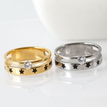 Anillo de estrellas Vintage para mujer y hombre, anillos con dijes de cristal para fiesta y boda, anillos clásicos góticos huecos de cristal OL para mujer 2024 - compra barato