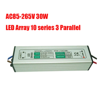 Fonte de alimentação paralela para luz de rua led, à prova d'água AC85-265V 30w conjunto 10 séries 3 luz de led para iluminação de rua 2024 - compre barato