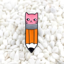 Pin de Metal esmaltado con cara de gato, chapa de Metal, Kawaii, Pin rosa de broche de gato, Jersey, vaquero, accesorios para mochila 2024 - compra barato