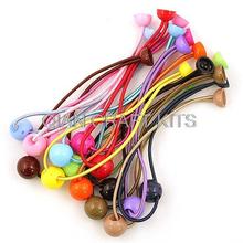 300pcs assorted colors Hair Elastic Ponytail Holder Ponytail Elastic with Plastic beads and glue on able pads 2024 - buy cheap