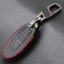 Genuine Leather Car Key Case Cover For Nissan Tidda Livida X-Trail T31 T32 Qashqai March Juke Keychain Ring Holder 2024 - buy cheap