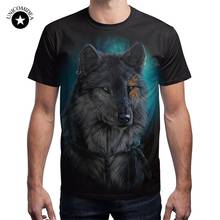 3d Wolf T Shirt Unisex Mens Brand Men's 3D Wolf Print T Shirt Summer Short Sleeve Shirts Tops Plus Size Casual Black Tees Tops 2024 - buy cheap