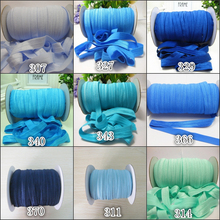 5/8"16mm Solid Fold Over Elastic Ribbon FOE for Elastic Headbands Hair Ties Hairbow wedding decoraion sewing tool 50 yards 2024 - buy cheap