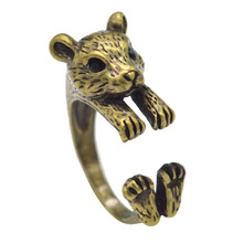 Kinitial 10Pcs New Arrival Vintage Adjustable Animal Squirrel Rings Retro Brushed Women Jewelry 2024 - buy cheap