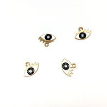 10pcs/lot 10*12MM Evil Eye Enamel Charms Floating Metal Pendant Demon Eyes For Bracelets Jewelry Finding Handmade YZ230 2024 - buy cheap