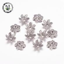 Tibetan Silver Bead Caps, Lead Free & Cadmium Free, Flower, Antique Silver Color, about 11mm long, 10mm wide, 5mm thick 2024 - buy cheap