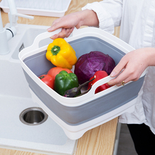 Japan Style Folding Sink Washing Basket Kitchen Fruit and Vegetable Drain Storage Basket 2024 - buy cheap