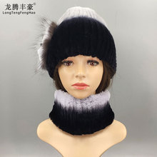 Russian Handmade Female Hat With Rabbit Fur Collar Real Rabbit Fur Skull Bean Hat Winter Real Female Fur Fox Fur Hat 2024 - buy cheap
