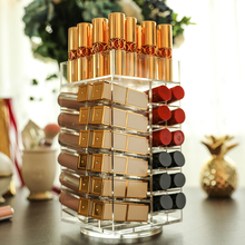 Rotating Acrylic Makeup Organizer Storage Case Lipstick Holder Boxes Rotating Lip Gloss Display Boxes with High Capacity 2024 - buy cheap