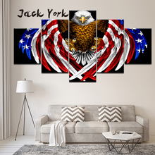 Canvas Painting Eagle and flag 5 Pieces modern Wall Art Painting Modular Wallpapers Poster Print for living room Home Decor 2024 - buy cheap